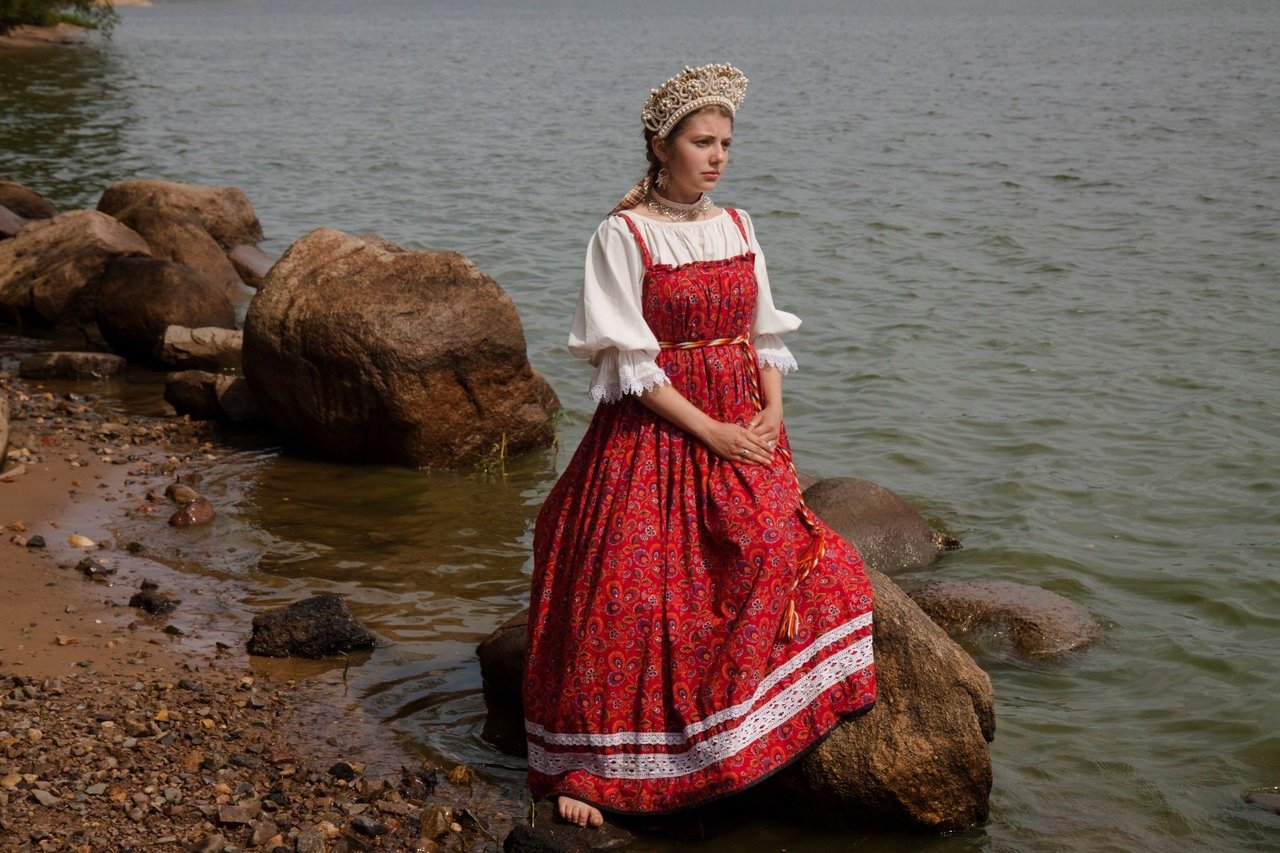 Women in Slavic costumes in Maiduguri